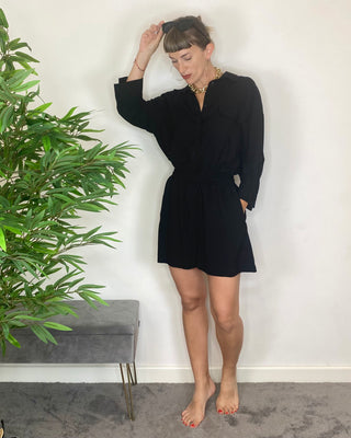 Vicolo - Tuta con shorts TB2891 - NERO