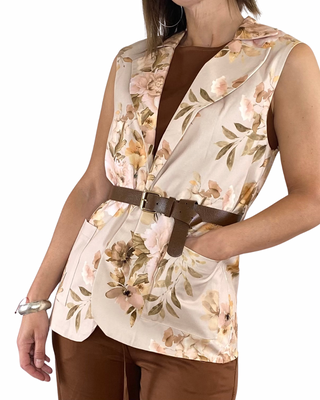 Vicolo - Gilet lungo fiori - CIPRIA