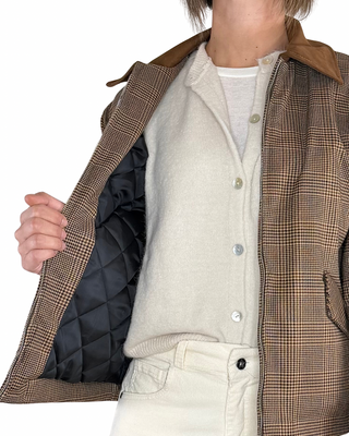 Habiti - Caban tartan imbottito - TABACCO