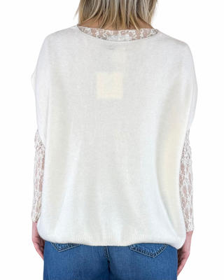 CADì - Gilet over misto alpaca - PANNA