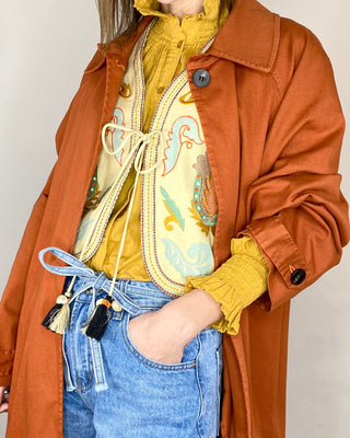 CADì - Gilet Bali ricamato - BEIGE