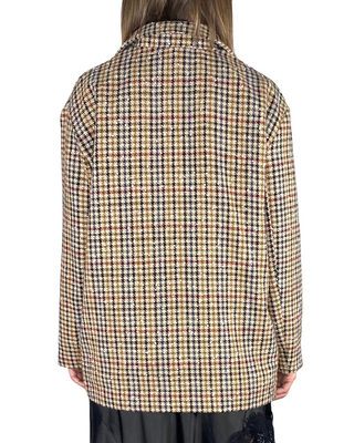 Habiti - Blazer check a scatola - BEIGE