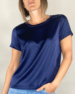 vicolo - t-shirt viscosa m/manica - blu