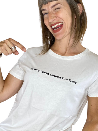 Vicolo - T-shirt "Il mio senso logico" - NERO