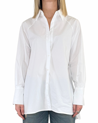 Souvenir - Camicia over aperture laterali - BIANCO