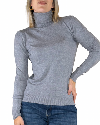 Habiti - Maglia sottile collo alto - GRIGIO