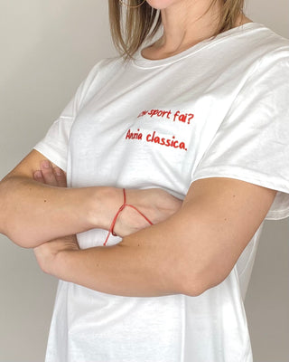 Habiti - T-shirt "Che sport fai? Anxia classica" - BIANCO