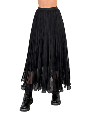 Habiti - Gonna tulle stropicciata - NERO