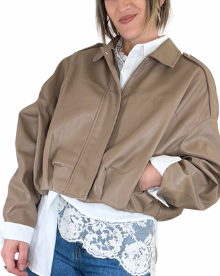 CADì - Bomber baloon ecopelle - FANGO