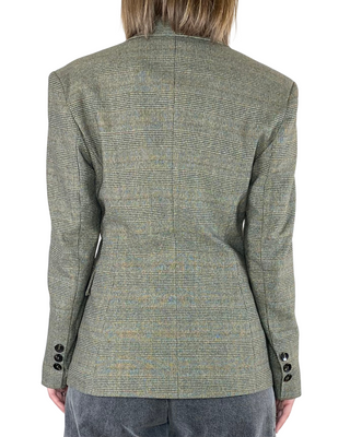 Tensione In - Blazer check slim doppiopetto - VERDE MILITARE