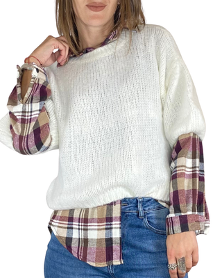Habiti - Maglia Fluffy - PANNA