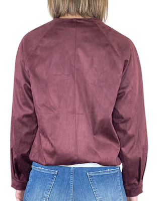 Susy Mix - Bomber effetto suede - VINO