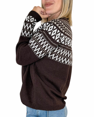 Habiti - Maglia norvegese pura lana - MORO