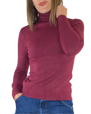 Susy Mix - Maglia collo alto - BORDEAUX