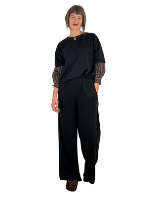 Habiti - Coordinato scuba camicia - NERO