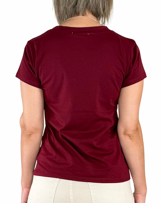 Habiti - T-shirt basica cotone - BORDEAUX