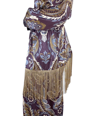 SUSY STAR - Kimono fantasia frangia - VINO