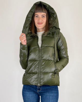 Habiti - Piumino corto stondato - VERDE MILITARE