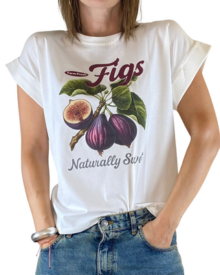 Susy Mix - T-shirt "Figs" - PANNA