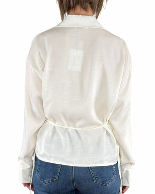 Habiti - Chemise avec cordon en viscose - PANNA