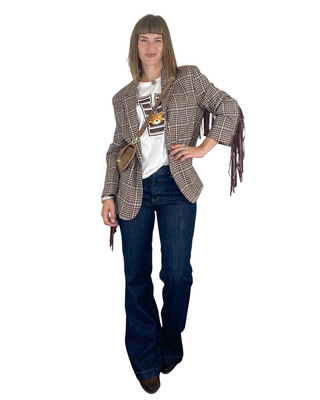 Vicolo - T-shirt V-teddy - PANNA