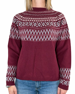 Habiti - Maglia norvegese pura lana - BORDEAUX