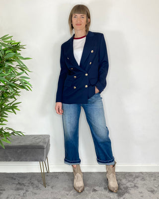 Vicolo - Blazer doppiopetto bottone dorato - BLU