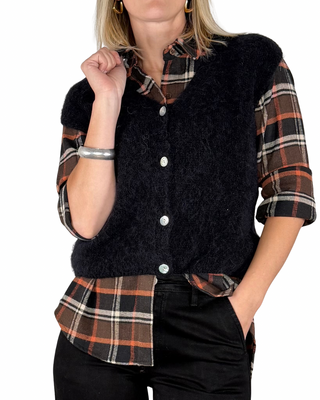 Habiti - Gilet baby alpaca - NERO