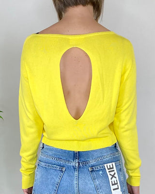 Vicolo - Maglia oblò schiena - GIALLO