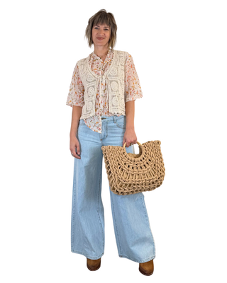 CADì - Gilet crochet - ECRU'