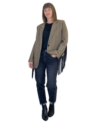 Susy Mix - Jeans mom-fit cucitura obliqua - NERO