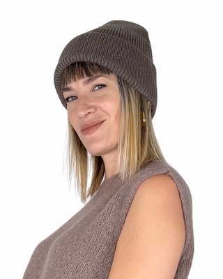 Habiti - Berretto misto viscosa - FANGO