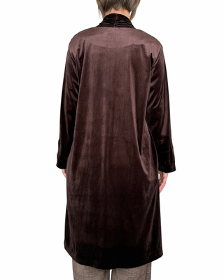 Habiti - Kimono velluto liscio - MORO