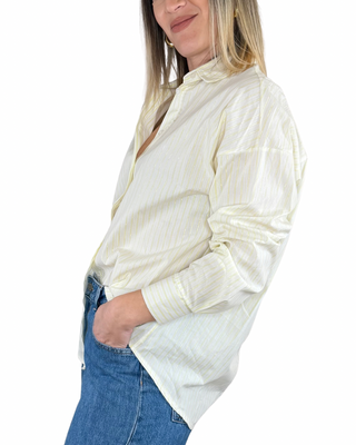 Habiti - Camicia bastoncino filo lurex - GIALLO