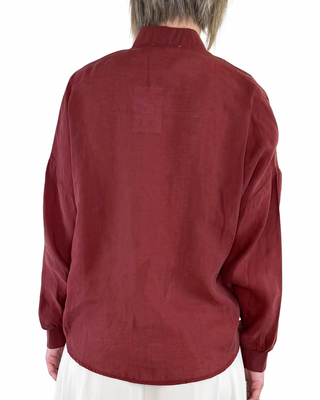 Habiti - Chemise col mao en lyocell - ROSSO INDIA