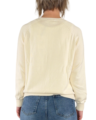 Habiti - Rundhals-Cardigan aus Baumwolle - VANILLE