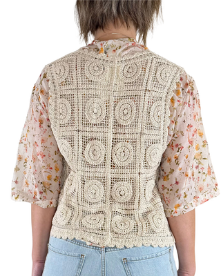 CADì - Gilet crochet - ECRU'