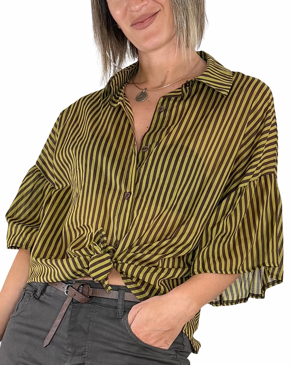 Habiti - Camicia Giovanna in mussola di cotone - OLIO