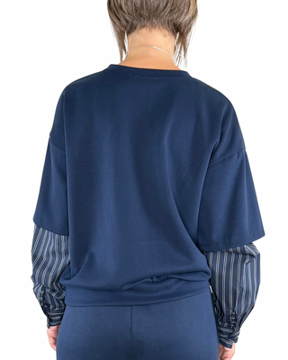 Habiti - Coordinato scuba camicia - BLU
