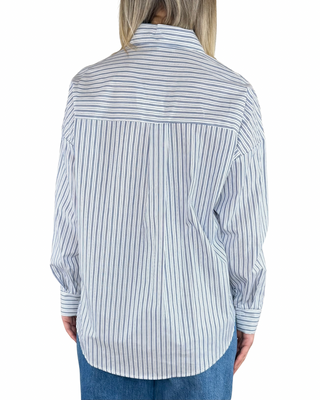 Habiti - Camicia bastoncino filo lurex - BLU