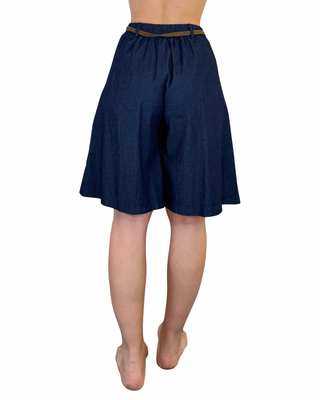 Habiti - Bermuda in chambray - BLU