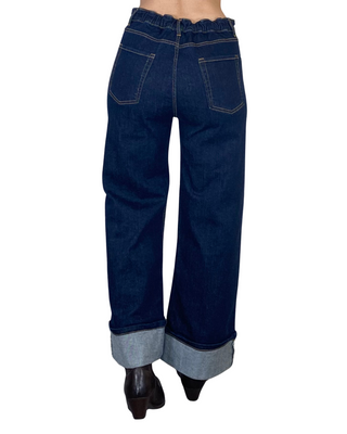 susy star - jeans dritto c/risvolto - jeans scuro