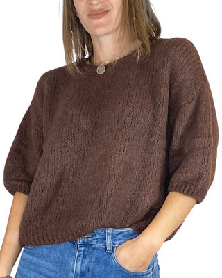 Habiti - Maglia Fluffy - MORO