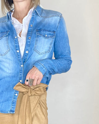 CADì - Camicia slim denim - JEANS