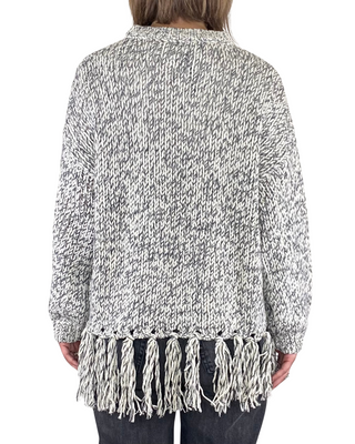 Vicolo - Maglione con frange - GRIGIO