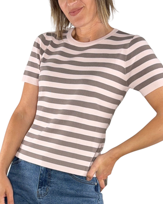 Habiti - T-shirt viscosa righe - CIPRIA