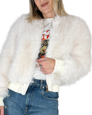 Haveone - Bomber ecopelliccia - PANNA