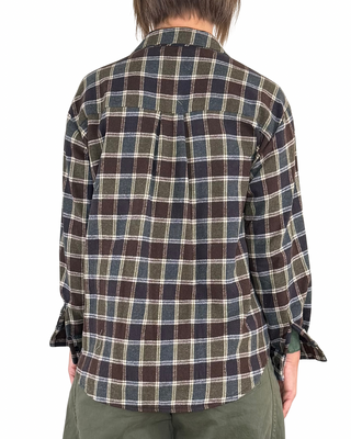 Habiti - Camicia flanella check - VERDE MILITARE