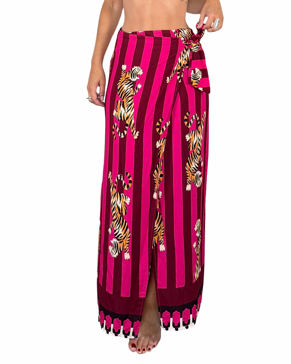 Habiti - Gonna pareo Circe foulard lunga - FUCSIA