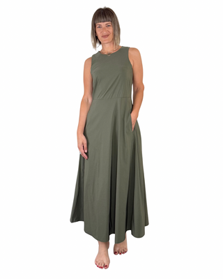 CADì - Abito smanicato Edda - VERDE MILITARE
